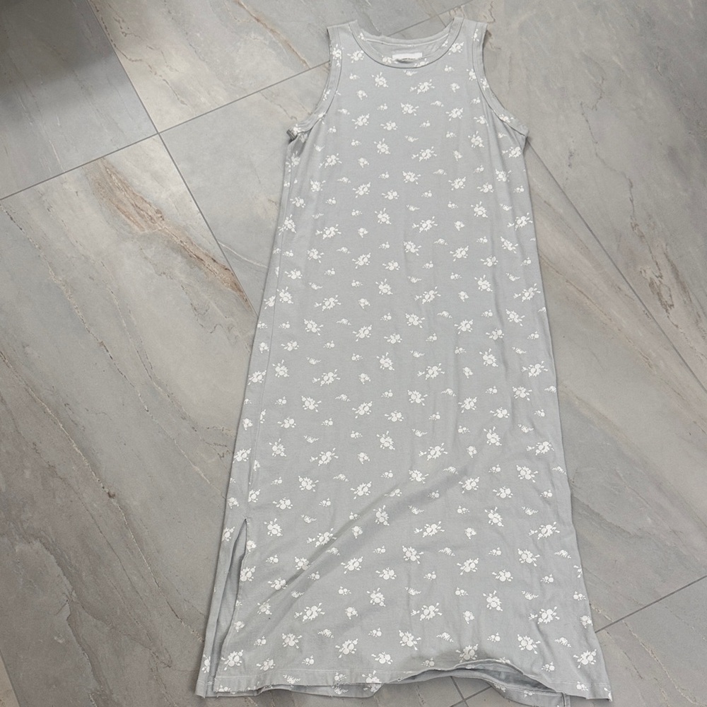 Current Elliot Gray Sleeveless Floral Maxi Dress
